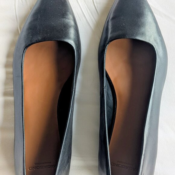 Vagabond Hermine Leather Pointed Toe Ballet Flat - Picture 2 of 8